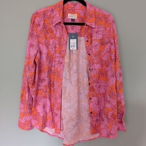 Universal Thread Purple and Orange Floral Shirt